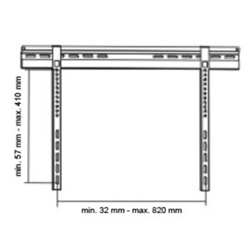 Sunne ET TV Bracket, max 65kg,  VESA 800x400, Fix