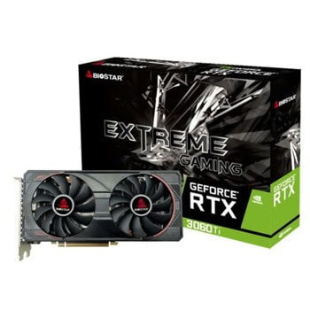 Видео карта Nvidia GF RTX 3060 Ti, 8GB, Biostar Extreme Gaming, PCI-E 4.0, GDDR6, 256-bit, DisplayPort, HDMI | JAR Computers Biostar GF RTX 3060 Ti 8GB VN3606TM82