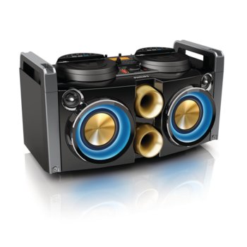 Mini аудио система, Philips NTRX100 Party Machine, USB, Bluetooth, 3.5mm stereo line in, 380W | JAR Computers Philips Mini Hi-Fi System
