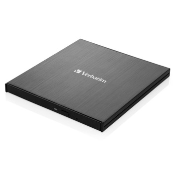 Оптично устройство Verbatim Slimline 43888, Blu-Ray записвачка, USB-C, черно | JAR Computers Verbatim 4K Blu-ray Writer USB-C 43888