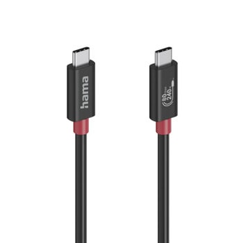 hama кабел usb-c еmarker, черен