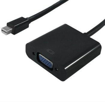 Адаптер Roline S3205, от Mini DisplayPort(м) към VGA(ж), черен | JAR Computers Adapter Mini DP M - VGA F w/Cable Standard S3205