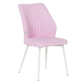 Трапезен стол Carmen Y, до 100kg., силиконова кожа, прахово боядисана метална база, розов | JAR Computers Carmen LAREDO Y розов 3532150