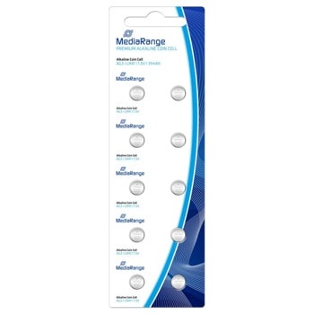 Батерии алкални MediaRange Premium Coin Cells MRBAT117 AG3 (LR41), 1.5V, 31mAh, 10бр. | JAR Computers BATTERY MEDIARANGE MRBAT117
