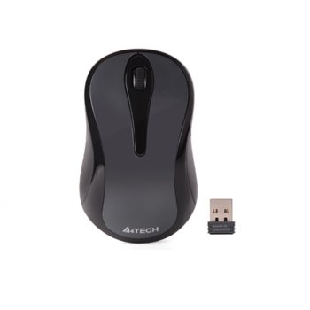 Мишка A4Tech G3-280 WL, оптична (1000 DPI), безжична, USB, черна | JAR Computers A4 G3-280 WL NOSHAKING OPT USB