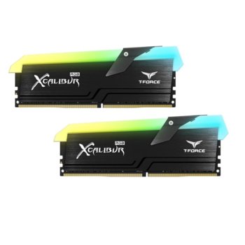 Памет 16GB (2x 8GB) DDR4 4000MT/s, TeamGroup T-Force Xcalibur RGB TF6D416G4000HC18EDC01, 1.35V, RGB подсветка | JAR Computers 16GB DDR4 4000MHz TeamGroup T-Force Xcalibur RGB