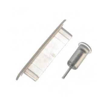 Силиконови тапи против прах за iPhone 4/4S/3G/3Gs, прозрачно-черни | JAR Computers Силиконови тапи против прах за iPhone 4/4S 3G/3Gs