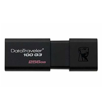 Памет 256GB USB Flash Drive, Kingston DataTraveler 100 G3, USB 3.0, черна | JAR Computers Kingston DataTraveler 100 G3 256GB DT100G3/256GB