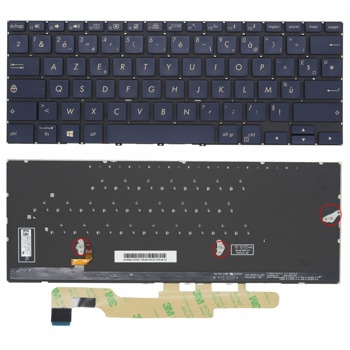 Клавиатура за лаптоп Asus, съвместима със серии ZenBook Flip UX362 UX362FA UX362CA, без рамка, малък Enter, подсветка, синя | JAR Computers KBD for Asus ZenBook Flip UX362 UX362FA UX362CA