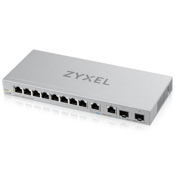 Суич ZyXEL XGS1210-12 v2, 12 порта, 8x 10/100/1000Mbps, 2x 100/1000/2500Mbps, 2x 1G SFP/10G SFP+ | JAR Computers ZyXEL XGS1210-12 v2