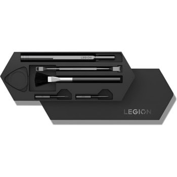 Комплект инструменти Lenovo Legion Cleaning & Tool Kit, за ремонт и почистване, отвертка, накрайници T5 & PH0, инструмент за отделяне с двоен край за капачката на клавиша, четка | JAR Computers Lenovo Legion Cleaning & Tool Kit GXH1N59367