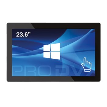 All in One компютър ProDVX IPPC-24, четириядрен Braswell Intel Celeron N3160 1.6/2.24 GHz, 23.6" (59.94 cm) Full HD LED Capacitive Multi Touch Display, 4GB DDR3L, 64GB SSD, USB 3.0, Free DOS | JAR Computers ProDVX IPPC-24