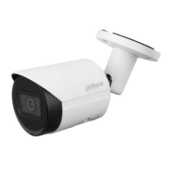 IP камера Dahua IPC-HFW2441S-S-0280B, насочена "bullet" камера, 4MPix (2688x1520@20fps), 2.8mm обектив, H.265+/H.265/H.264+/H.264/H.264H/H.264B/MJPEG, IR осветеност (до 30m), външна IP67, PoE, microSD до 256GB, микрофон | JAR Computers Dahua IPC-HFW2441S-S-0280B
