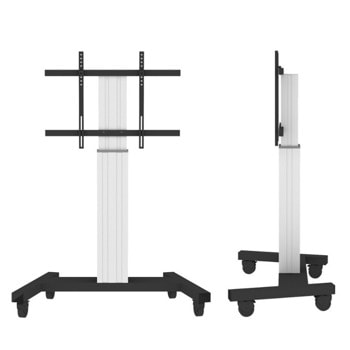 Стойка за телевизор NewStar Motorised Mobile Floor Stand (PLASMA-M2250SILVER), за под, за екрани от 42" до 100", VESA 800x600, регулируема, сребриста | JAR Computers NewStar Motorised Mobile Floor Stand