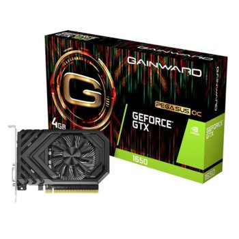 Видео карта GF GTX 1650 OC, 4GB, GAINWARD Pegasus, PCI-E 3.0, GDDR5, 128bit, HDMI, DVI-D | JAR Computers GAINWARD GF GTX 1650 Pegasus OC DVI 4GB