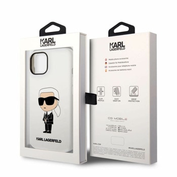Liquid Silicone Ikonik NFT за iPhone 14 бял