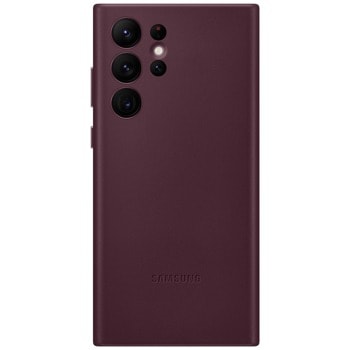 Samsung S22 Ultra S908 Leather Cover Burgundy