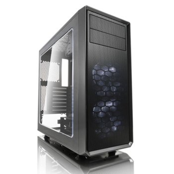 Кутия Fractal Design Focus G Gunmetal Gray, ATX/mATX/ITX, USB 3.0, прозорец, сива, без захранване | JAR Computers Fractal Design Focus G - Gunmetal Gray