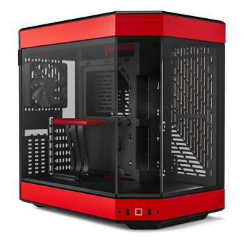 Кутия HYTE Y60 Red, EATX/ATX/mATX/ITX, 2x USB-A 3.0, 1x USB-C 3.2, прозорец, черно-червена, без захранване | JAR Computers Кутия HYTE Y60 Red