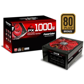 Захранване 1000W, PowerColor Extreme 1000W, ActivePFC, 140mm вентилатор, модулно | JAR Computers Захранване PowerColor Extreme 1000W