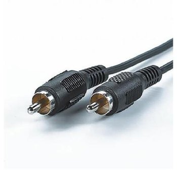 Кабел Roline 11.99.4332, RCA Chinch(м) към RCA Chinch(м), 2.5m, черен | JAR Computers Cable RCA M/M, 2.5m, Value 11.99.4332
