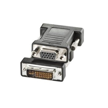 Преходник Roline, от DVI(м) към VGA(ж), черен | JAR Computers ROLINE 12.03.3105 DVI(м) към VGA(ж)