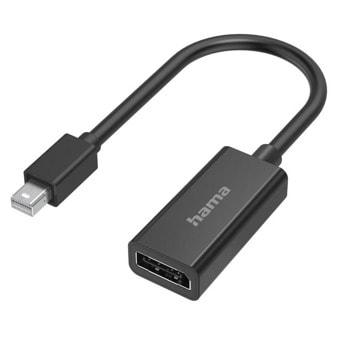 Преходник HAMA 200331, от Mini DisplayPort(м) към DisplayPort(ж), черен | JAR Computers Преходник HAMA-200331