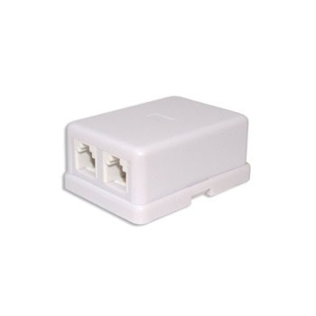 Съединителна розетка Royal TEL-2F, 2x RJ-11(ж) | JAR Computers Royal TEL-2F