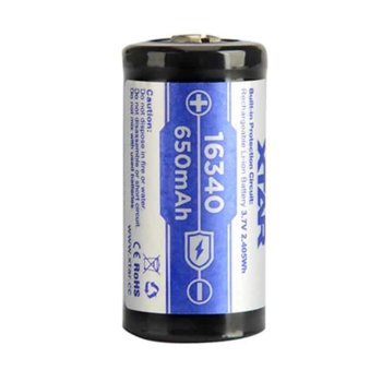 Акумулаторна батерия Xtar 16340 PCM, 16340, 3.7V, 650mAh, Li-Ion, 1 брой | JAR Computers Xtar 16340 PCM