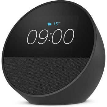 Смарт колонка Amazon Echo Spot 2024, 2.83" сензорен екран, смарт часовник, будилник, гласов асистент, Wi-Fi, Bluetooth, черен | JAR Computers Amazon Echo Spot 2024 Black B0C2S2J7JP