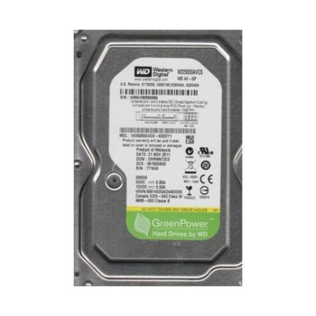 Твърд диск 500 GB Western Digital AV-GP, SATA 3.0Gb/s, 7200rpm, 16MB, 3.5" (8.89 cm) | JAR Computers 500 GB WD AV-GP HDD-SATA2-500WD