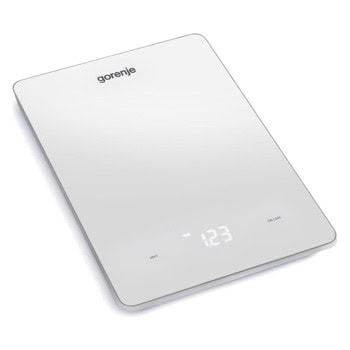 Кухненски кантар Gorenje KT10LBW, дигитален, до 10 kg капацитет, единици за измерване грам, унция, мл. и LB, бял | JAR Computers Кухненски кантар Gorenje KT10LBW