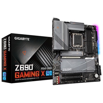Дънна платка Gigabyte Z690 GAMING X DDR5, Z690, LGA1700, DDR5, PCI-E 5.0, (DP&HDMI)(CF), 6x SATA 6Gb/s, 4x M.2, 1x USB-C 3.2 Gen 2x2, ATX | JAR Computers Gigabyte Z690 GAMING X DDR5