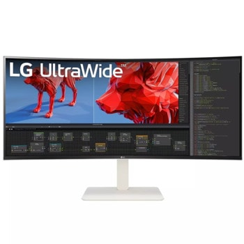 Монитор LG 38WR85QC-W, 37.5" (95.25cm) IPS Curved панел, 144Hz, WQHD+, 1ms, 450cd/m2, DisplayPort, HDMI, USB-C | JAR Computers LG 38WR85QC-W