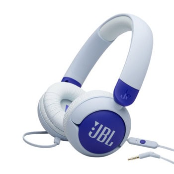 Слушалки JBL Junior 320, Jack 3.5mm, микрофон, 32mm говорители, детски, синьо-бели | JAR Computers JBL Junior 320 White/Blue JBLJR320BLU