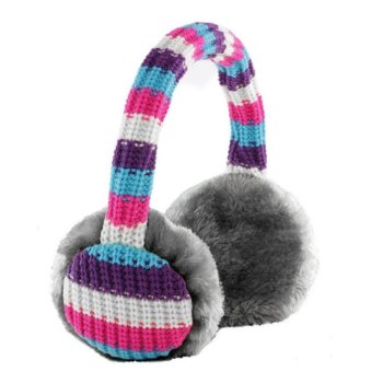 KitSound Striped Knit Audio Earmuffs
