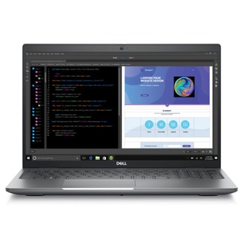 Лаптоп Dell Precision 3580 (N006P3580EMEA_VP_UBU)(сив), дванадесетядрен Intel Core i7-1360P 2.2/5GHz, 15.6" (39.62 cm) Full HD Anti-Glare Display & RTX A500 4GB, (HDMI), 16GB DDR5, 512GB SSD, 2x Thunderbolt 4, Linux | JAR Computers Dell Precision 3580 N006P3580EMEA_VP_UBU