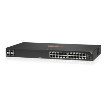Суич HPE Aruba 6000, 28 порта, 1000 Mbps, 24x 10/100/1000 RJ-45 ports, 4x 1G SFP ports | JAR Computers HPE Aruba 6000 R8N88A