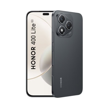 Смартфон Honor 400 Lite 5G (Velvet Black), поддържа 2 SIM карти, 6.7" (17.01cm) AMOLED дисплей, осемядрен MediaTek Dimensity 7025-Ultra 2.5GHz, 8GB RAM, 256GB Flash памет, 108 + 5 & 16 Mpix камери, Android | JAR Computers Honor 400 Lite 5G 8/256GB Velvet Black 5109BRUV