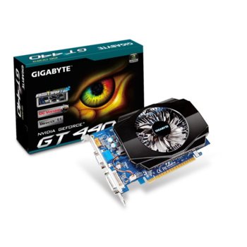 Видео карта GF GT 440, 1GB Gigabyte N440D3-1GI, PCI-E, DDR3, 128bit, HDMI & DVI | JAR Computers GF GT 440 Gigabyte N440D3-1GI
