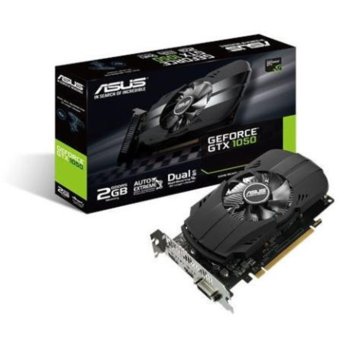 Видеокарта GeForce GTX 1050, 2GB, Asus Phoenix GTX 1050, GDDR5, 128 bit, HDMI, DVI, DisplayPort | JAR Computers Asus Phoenix GTX 1050 (PH-GTX1050-2G)