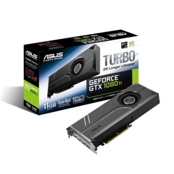 Видео карта GF GTX 1080 Ti Turbo, 11GB, Asus TURBO-GTX1080TI-11G, PCI-E 3.0, GDDR5X, 352 bit, 2x Display Port, 2x HDMI | JAR Computers ASUS GeForce GTX 1080 Ti TURBO 11GB