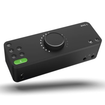 Аудио интерфейс Audient EVO 8 (AU-EVO8), усилвател за микрофон, 4x EVO 58dB предусилвателя, преобразуватели с висока производителност, +48V Phantom Power, 4 XLR-1/4" Mic/Line In входа, 1/4" Hi-Z вход, 2 изхода за слушалки, 4 Line Outs, USB 2.0, черен image