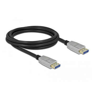 Кабел Delock 80266, от DisplayPort(м) към DisplayPort(м), 2m, черен | JAR Computers Кабел Delock DP м to DP м 80266