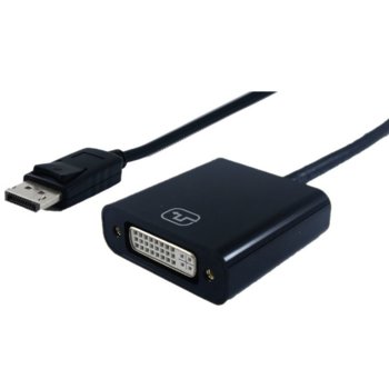 Преходник Roline S3202-10, DisplayPort(м) към DVI(ж), черен | JAR Computers Roline S3202-10 DisplayPort(м) към DVI(ж)