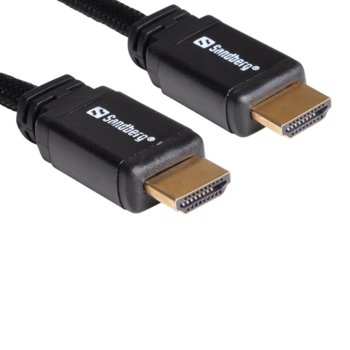Кабел Sandberg 508-98, HDMI(м) към HDMI(м), 2m, черен, Ethernet | JAR Computers Sandberg 508-98 HDMI(м) към HDMI(м) 2m