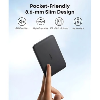 Anker Qi2 Nano MagSafe Wireless Ultra Slim Black | JAR Computers Anker Qi2 Nano MagSafe Wireless Ultra Slim Black