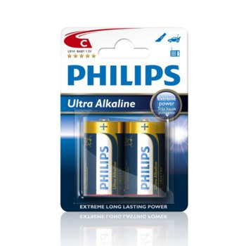 Батерии 2x Philips Ultra Alkaline (C), 1.5V | JAR Computers Батерии 2 Philips Ultra Alkaline (C)