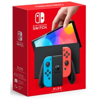 Конзола Nintendo Switch OLED, 64GB, червен/син | JAR Computers Nintendo Switch OLED Neon Red and Blue