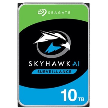 Твърд диск 10TB Seagate SkyHawk AI (ST10000VE001), SATA 6Gb/s, 7200rpm, 256MB, 3,5" (8.89 cm), bulk | JAR Computers Seagate 10TB SkyHawk ST10000VE001